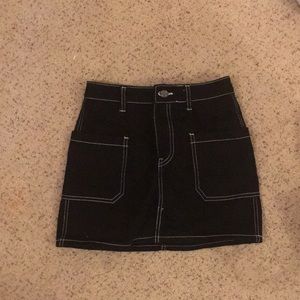 Black mini skirt
